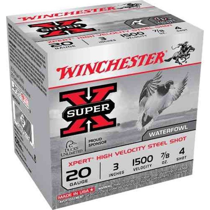 Winchester Super-X 20ga 3" Super-X Waterfowl 7/8oz #4