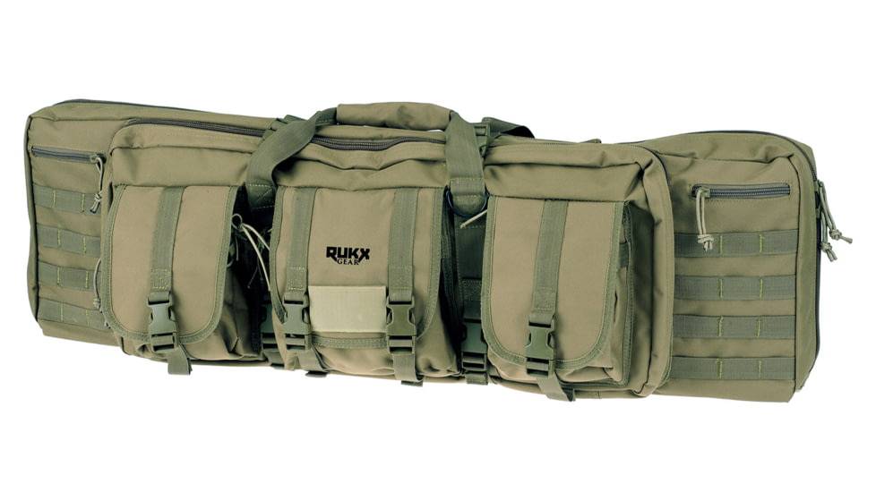 ATI Tactical RUKX 42" Tactical Double Rifle Case with Mag Pouches Green