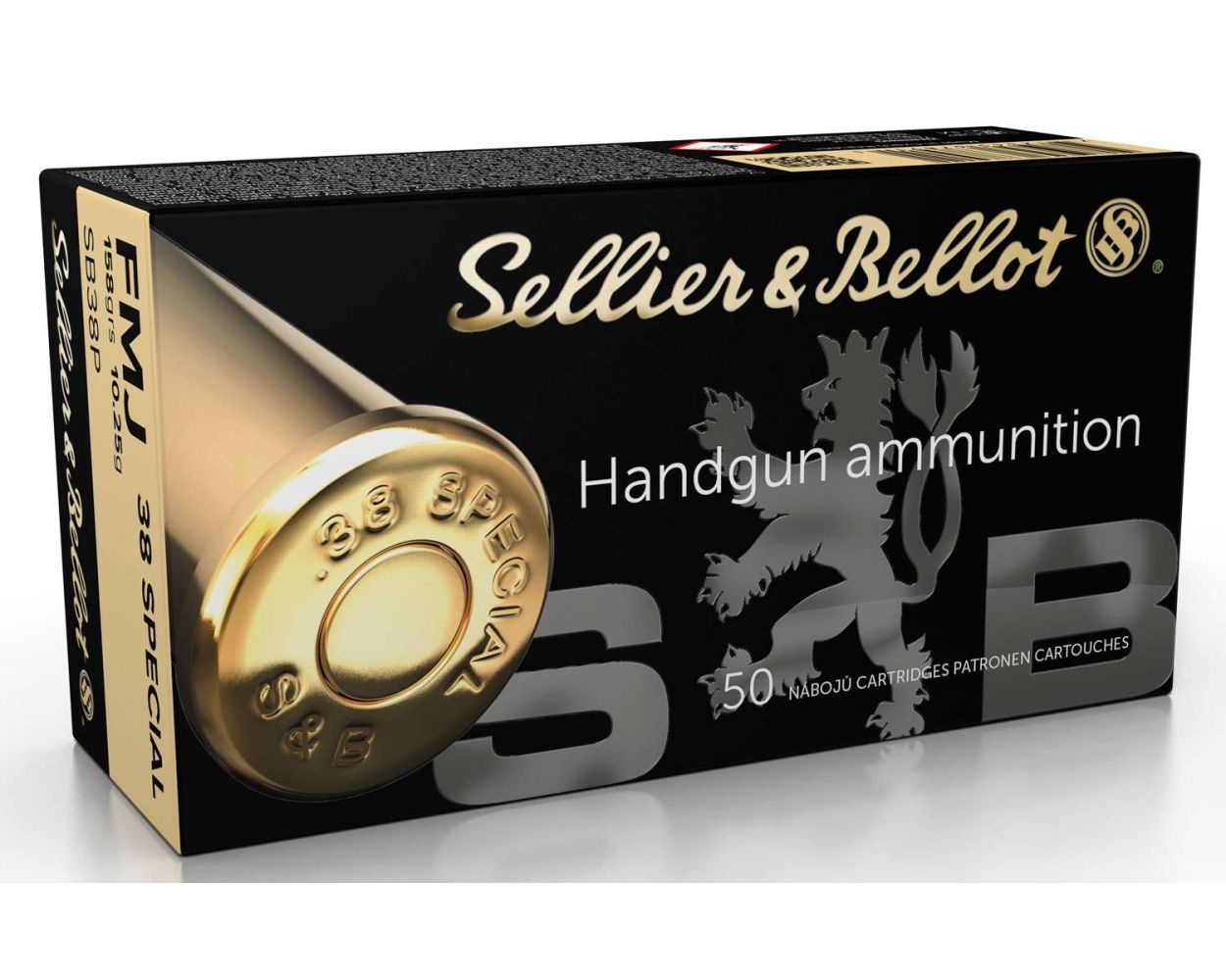 Sellier & Bellot .38 Special 158gr FMJ Ammo 50 Rnd