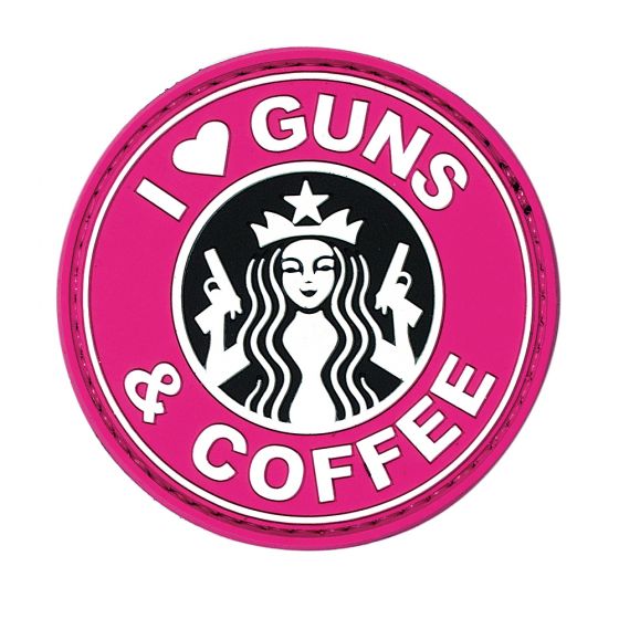 Voodoo Tactical I Love Guns And Coffee Patch Pink