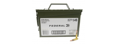 Federal 5.56 55 Grain FMJ Ball Ammo 400rds XM193