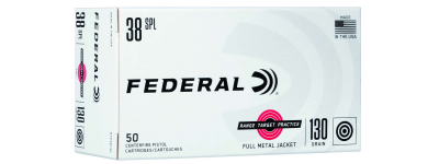 Federal 38 SPL 130 gr Range Target Practice 50 Rnd