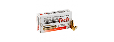 Maxx Tech 9mm FMJ 124gr Ammo 50 Rnd