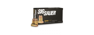 Sig Sauer Ammunition 9MM 115gr FMJ Ammo 50 Rnd