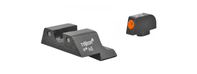 Trijicon HD XR Night Sight Set 3 Dot Green Tritium With Orange Front Outline Fits Glock 17/19/26/27/33/34