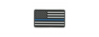 Voodoo Tactical American Flag Blue Line Patch