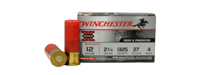 Winchester Super X 12g 2-3/4" #4 Buckshot 5 Rnds